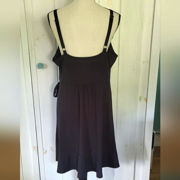 SO Junior Plus Faux Wrap Ruffle Sleeveless Dress - Picture 4 of 9